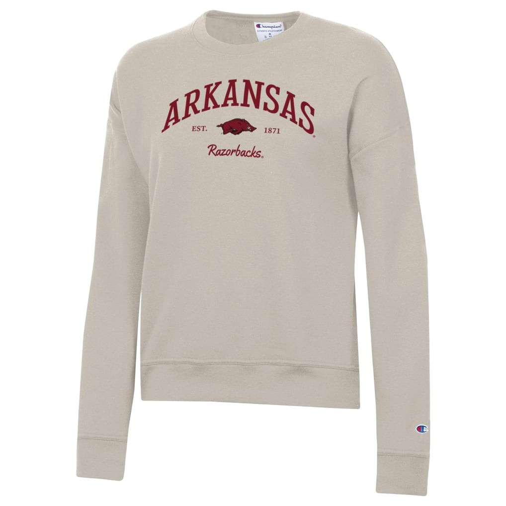  Arkansas Razorbacks Champion Women's Powerblend Pullover Sweatshirt - Oatmeal